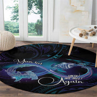 Polynesian Personalized Memorial Round Carpet Oceanic Infinity Symbol - Until We Meet Again - Polynesian Pride