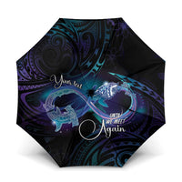 Polynesian Personalized Memorial Umbrella Oceanic Infinity Symbol - Until We Meet Again - Polynesian Pride