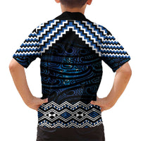 New Zealand Matariki Kid Hawaiian Shirt Galaxy Styled Taniko