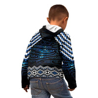 New Zealand Matariki Kid Hoodie Galaxy Styled Taniko LT7 - Polynesian Pride