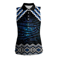 New Zealand Matariki Women Sleeveless Polo Shirt Galaxy Styled Taniko