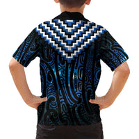 New Zealand Matariki Family Matching Puletasi and Hawaiian Shirt Galaxy Poutama Motifs