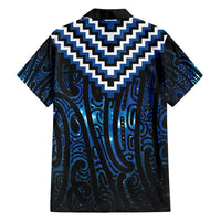 New Zealand Matariki Family Matching Tank Maxi Dress and Hawaiian Shirt Galaxy Poutama Motifs
