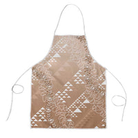 Hawaii Beige Kapa Apron Vintage 'Ohe Kāpala Motifs Mix Plumeria Leis LT7 Beige - Polynesian Pride