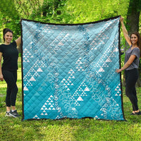 Hawaii Turquoise Kapa Quilt Vintage 'Ohe Kāpala Motifs Mix Plumeria Leis LT7 - Polynesian Pride