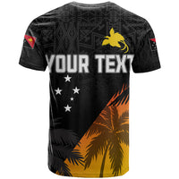 Custom PNG Hunters Rugby T Shirt Palm Trees Simple LT7 - Polynesian Pride