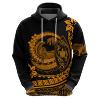 Polynesian Plumeria Hoodie Ride The Waves Orange LT7 - Polynesian Pride