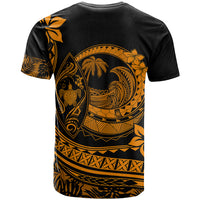 Polynesian Plumeria T Shirt Ride The Waves Orange LT7 - Polynesian Pride