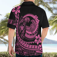 Polynesian Plumeria Hawaiian Shirt Ride The Waves - Pink LT7 - Polynesian Pride
