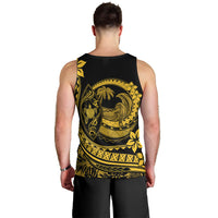 Polynesian Plumeria Men Tank Top Ride The Waves - Yellow LT7 - Polynesian Pride