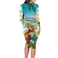 Aloha Hawaii It's 5 o'clock Somewhere Family Matching Long Sleeve Bodycon Dress and Hawaiian Shirt - Polynesian Pride