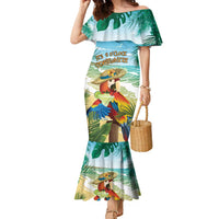 Aloha Hawaii It's 5 o'clock Somewhere Family Matching Mermaid Dress and Hawaiian Shirt - Polynesian Pride