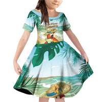 Aloha Hawaii It's 5 o'clock Somewhere Family Matching Off Shoulder Short Dress and Hawaiian Shirt - Polynesian Pride