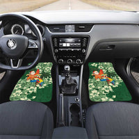 Moss Green Tropical Christmas Hawaii Tapa Car Mats Aloha Santa Drink Party - Polynesian Pride