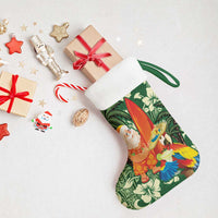 Moss Green Tropical Christmas Hawaii Tapa Christmas Stocking Aloha Santa Drink Party - Polynesian Pride