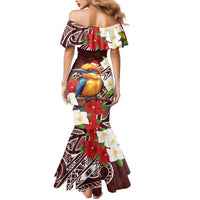 Felis Pasgua Guam Mermaid Dress Christmas Sihek Kingfisher with Guasali LT7 - Polynesian Pride