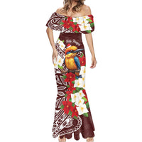 Felis Pasgua Guam Mermaid Dress Christmas Sihek Kingfisher with Guasali LT7 - Polynesian Pride