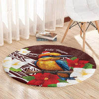 Felis Pasgua Guam Round Carpet Christmas Sihek Kingfisher with Guasali LT7 - Polynesian Pride