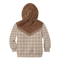 Aloha Hawaii Cowboys Paniolo Kid Hoodie Beige Palaka - Polynesian Pride