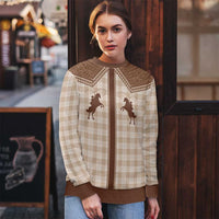 Aloha Hawaii Cowboys Paniolo Ugly Christmas Sweater Beige Palaka - Polynesian Pride