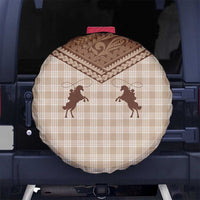 Aloha Hawaii Cowboys Paniolo Spare Tire Cover Beige Palaka - Polynesian Pride