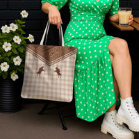 Aloha Hawaii Cowboys Paniolo Tote Bag Beige Palaka - Polynesian Pride