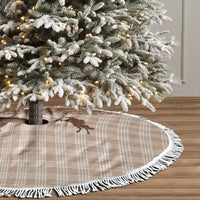Aloha Hawaii Cowboys Paniolo Tree Skirt Beige Palaka - Polynesian Pride