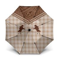 Aloha Hawaii Cowboys Paniolo Umbrella Beige Palaka - Polynesian Pride