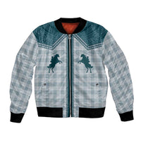 Aloha Hawaii Cowboys Paniolo Bomber Jacket Teal Palaka - Polynesian Pride