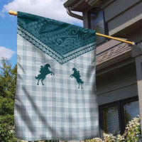 Aloha Hawaii Cowboys Paniolo Garden Flag Teal Palaka - Polynesian Pride