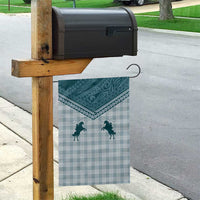 Aloha Hawaii Cowboys Paniolo Garden Flag Teal Palaka - Polynesian Pride