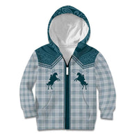 Aloha Hawaii Cowboys Paniolo Kid Hoodie Teal Palaka - Polynesian Pride