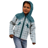 Aloha Hawaii Cowboys Paniolo Kid Hoodie Teal Palaka - Polynesian Pride