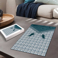 Aloha Hawaii Cowboys Paniolo Puzzle Teal Palaka - Polynesian Pride