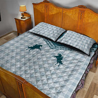 Aloha Hawaii Cowboys Paniolo Quilt Bed Set Teal Palaka - Polynesian Pride