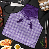 Aloha Hawaii Cowboys Paniolo Apron Violet Palaka - Polynesian Pride