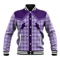 Aloha Hawaii Cowboys Paniolo Baseball Jacket Violet Palaka LT7 Unisex Purple - Polynesian Pride