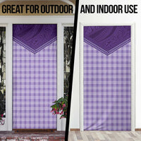 Aloha Hawaii Cowboys Paniolo Door Cover Violet Palaka - Polynesian Pride