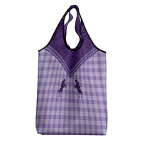 Aloha Hawaii Cowboys Paniolo Grocery Bag Violet Palaka - Polynesian Pride