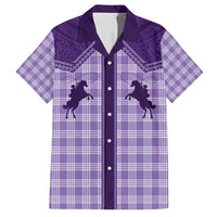 Aloha Hawaii Cowboys Paniolo Hawaiian Shirt Violet Palaka - Polynesian Pride