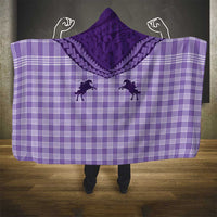 Aloha Hawaii Cowboys Paniolo Hooded Blanket Violet Palaka - Polynesian Pride