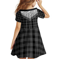 Aloha Hawaii Cowboys Paniolo Family Matching Off Shoulder Maxi Dress and Hawaiian Shirt Black Palaka - Polynesian Pride