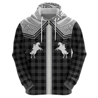 Aloha Hawaii Cowboys Paniolo Hoodie Black Palaka - Polynesian Pride