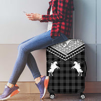 Aloha Hawaii Cowboys Paniolo Luggage Cover Black Palaka - Polynesian Pride
