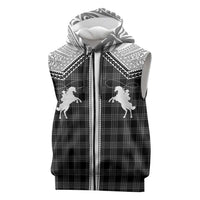 Aloha Hawaii Cowboys Paniolo Sleeveless Zip Hoodie Black Palaka LT7