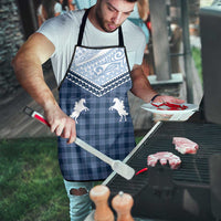 Aloha Hawaii Cowboys Paniolo Apron Navy Blue Palaka - Polynesian Pride