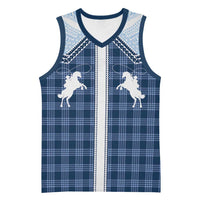 Aloha Hawaii Cowboys Paniolo Basketball Jersey Navy Blue Palaka - Polynesian Pride