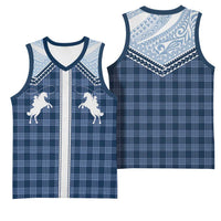 Aloha Hawaii Cowboys Paniolo Basketball Jersey Navy Blue Palaka - Polynesian Pride
