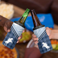 Aloha Hawaii Cowboys Paniolo 4 in 1 Can Cooler Tumbler Navy Blue Palaka - Polynesian Pride