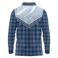 Aloha Hawaii Cowboys Paniolo Long Sleeve Polo Shirt Navy Blue Palaka - Polynesian Pride